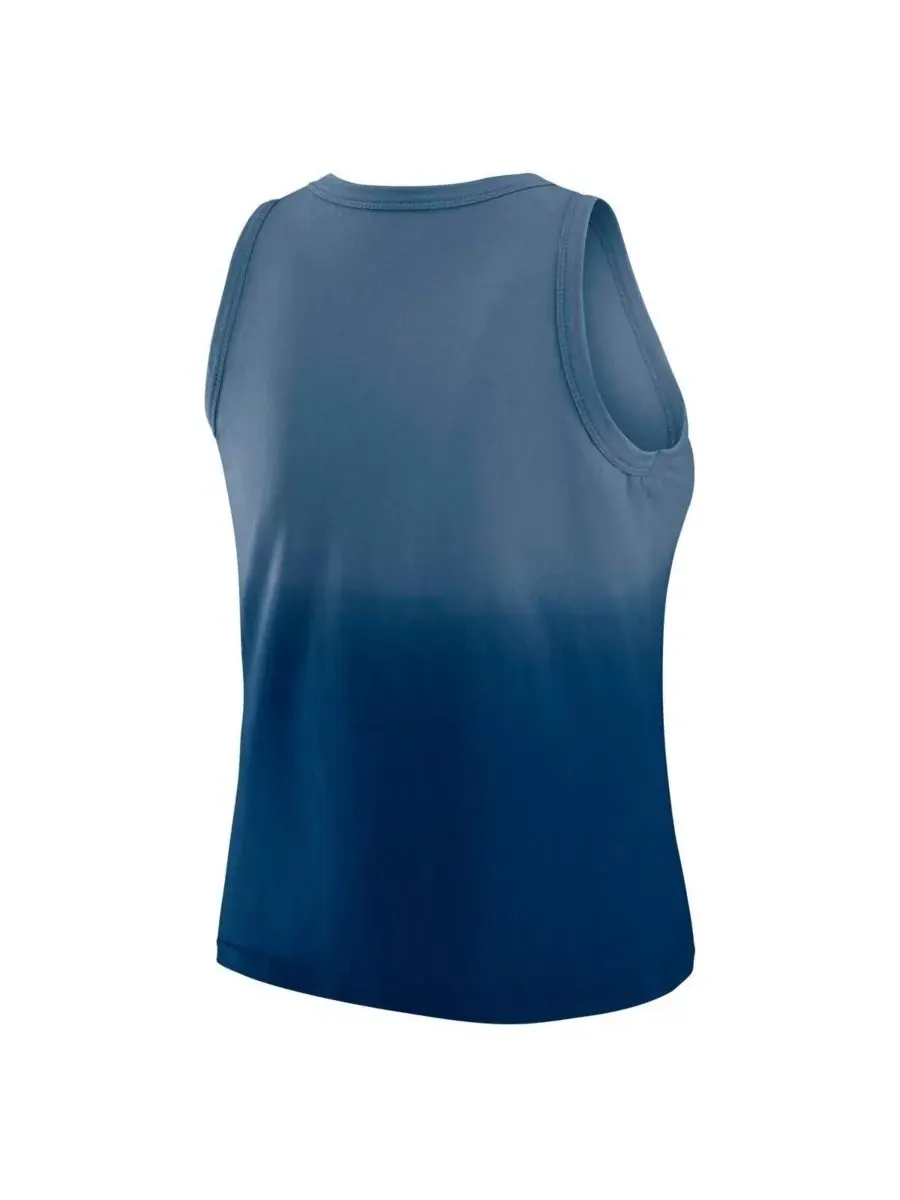 WEAR by Erin Andrews Женская майка Gracie Hunt Heather Navy Indianapolis Colts Ombre Tank Top — изображение 2 из 3