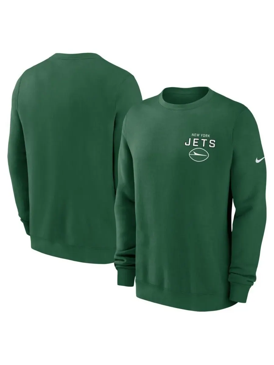 Nike Мужская зеленая флисовая толстовка New York Jets Primetime Club — изображение 1 из 3, зеленый