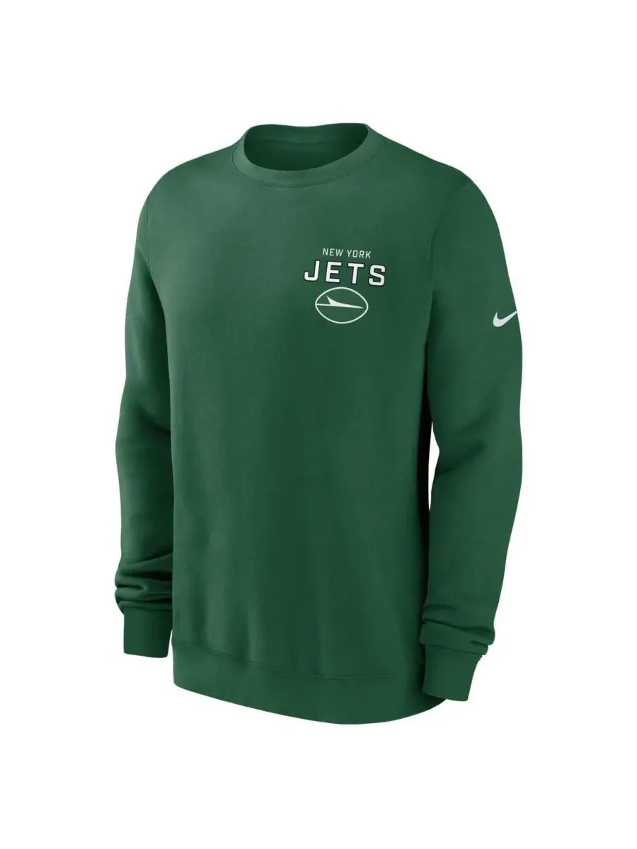 Nike Мужская зеленая флисовая толстовка New York Jets Primetime Club — изображение 2 из 3, зеленый