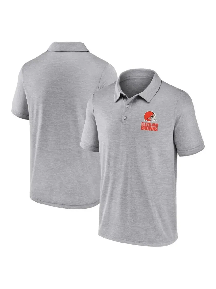 Fanatics Мужская серая рубашка поло Cleveland Browns Making Waves — изображение 1 из 3, серый