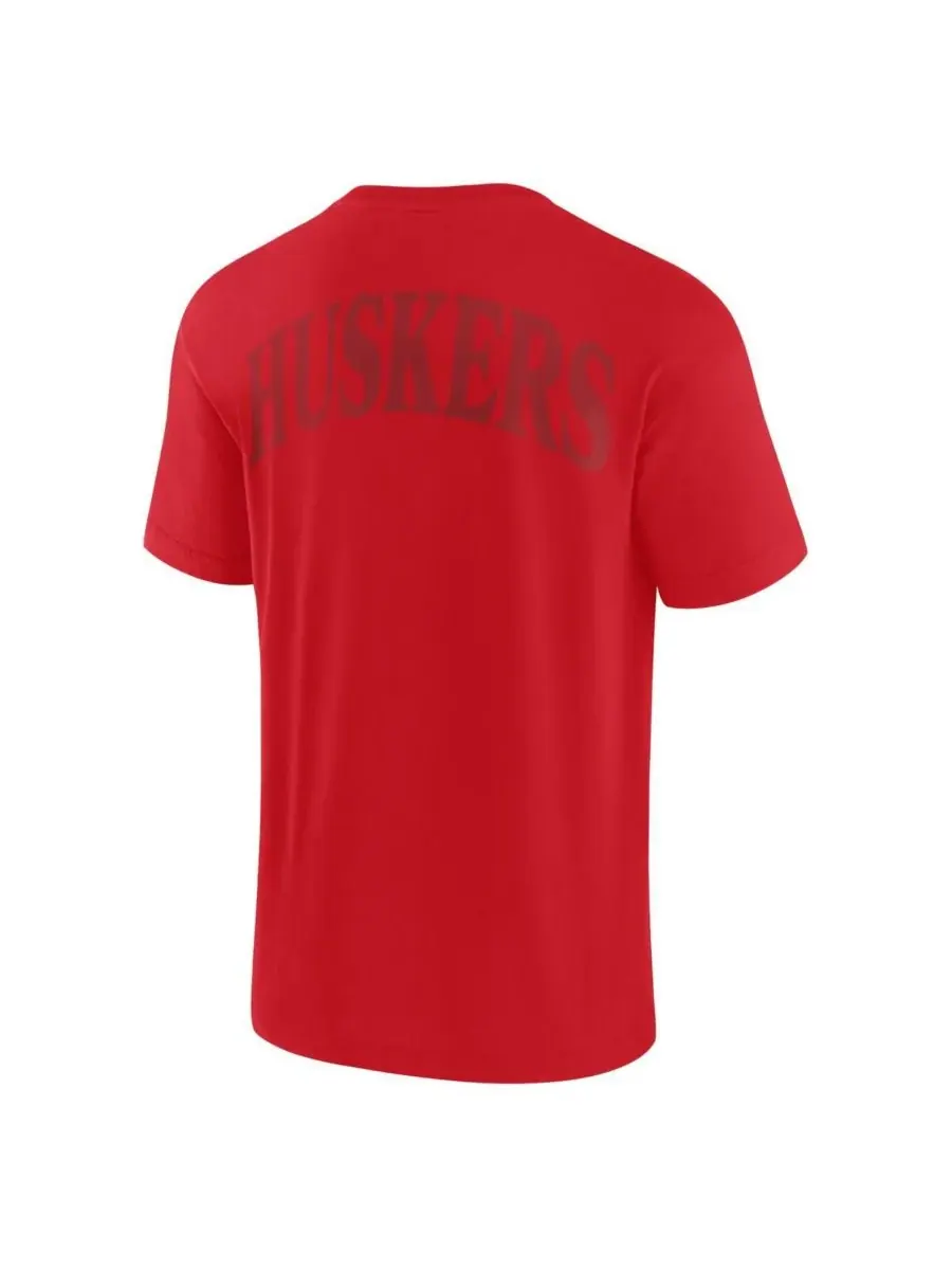 Мужская культовая футболка Scarlet Nebraska Huskers Fanatics — изображение 3 из 3, алый