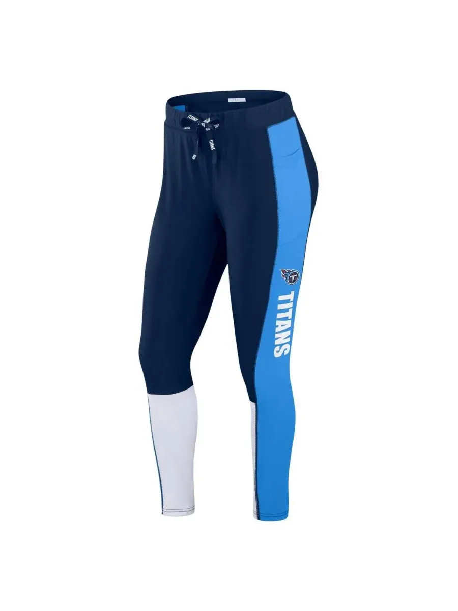 WEAR by Erin Andrews Женские леггинсы Tennessee Titans в сине-голубую расцветку с цветовыми блоками — изображение 2 из 3