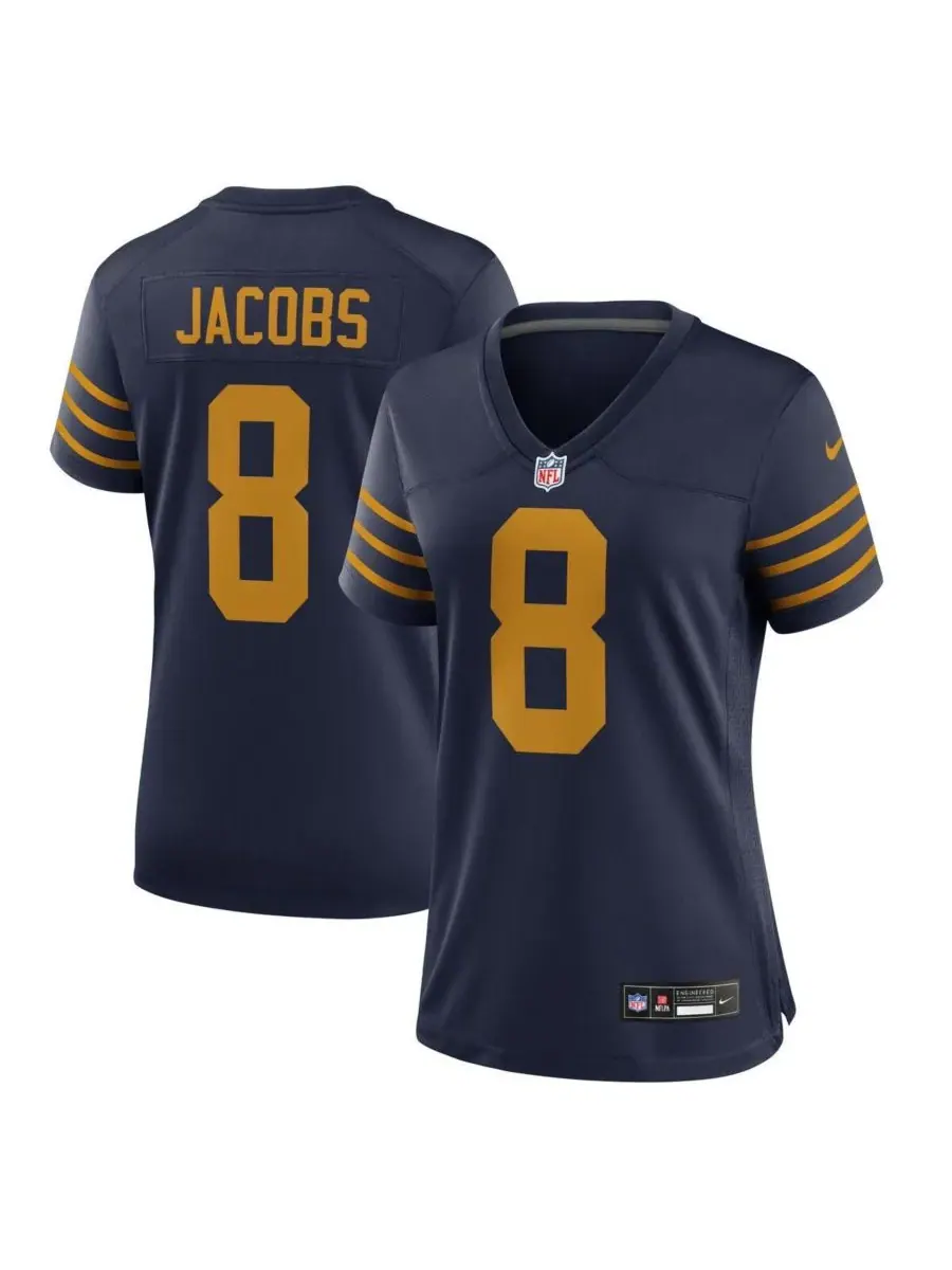 Nike Женская темно-синяя игровая майка Джоша Джейкобса команды Green Bay Packers, посвященная — изображение 1 из 3