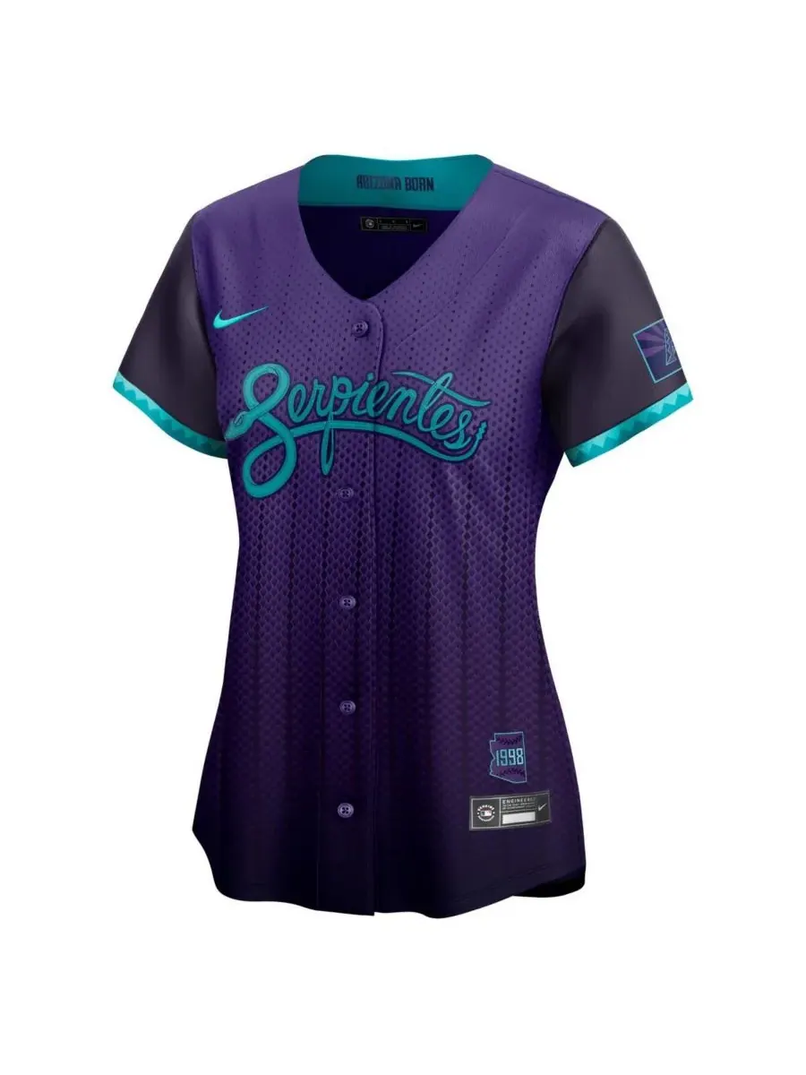 Nike Женская фиолетовая футболка Corbin Carroll Arizona Diamondbacks 2025 City Connect Limited — изображение 2 из 3