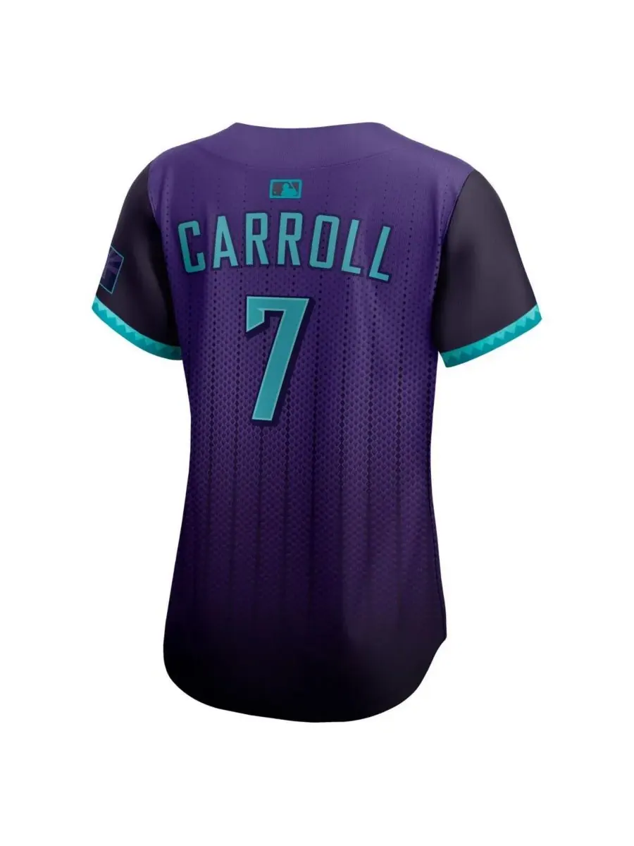 Nike Женская фиолетовая футболка Corbin Carroll Arizona Diamondbacks 2025 City Connect Limited — изображение 3 из 3