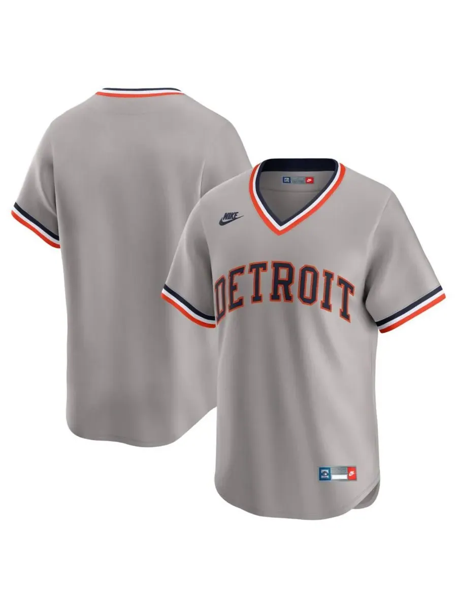 Nike Мужская серая футболка Detroit Tigers из лимитированной коллекции Cooperstown Collection в — изображение 1 из 3, серый
