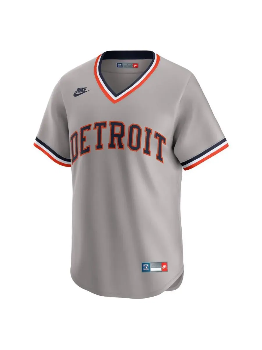 Nike Мужская серая футболка Detroit Tigers из лимитированной коллекции Cooperstown Collection в — изображение 3 из 3, серый