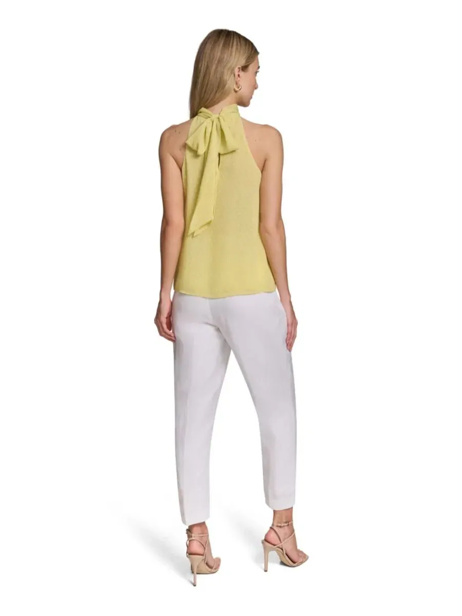 Женская плиссированная водолазка без рукавов Calvin Klein, Pear — изображение 6 из 6