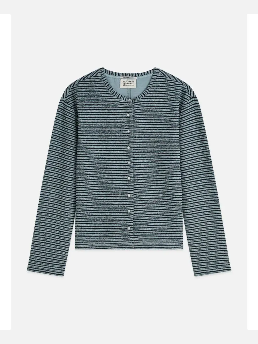 Женская толстовка Scotch and Soda в полоску с пуговицами SCOTCH & SODA, Arona Stripe — изображение 2 из 4