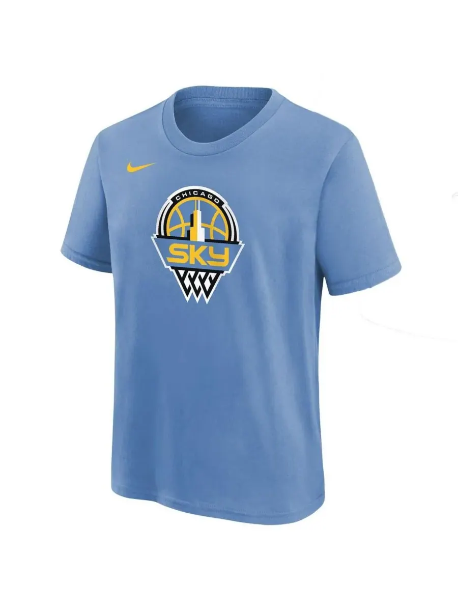 Nike Футболка Big Boys and Girls Sky Blue Chicago Sky Essential Logo — изображение 2 из 3, синий