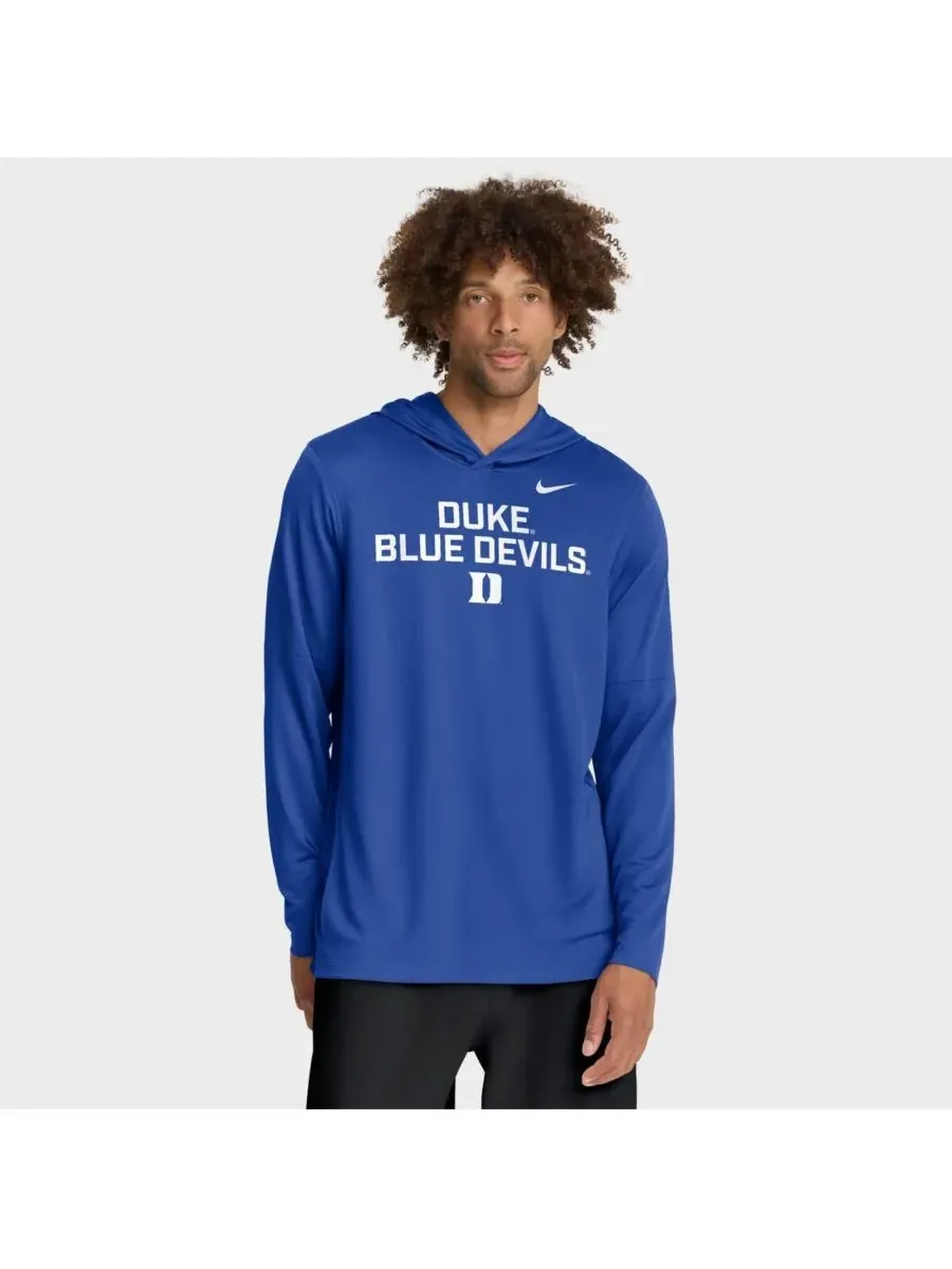 Nike Мужская толстовка с длинными рукавами Royal Duke Blue Devils 2025 Sideline Performance — изображение 1 из 5, королевский