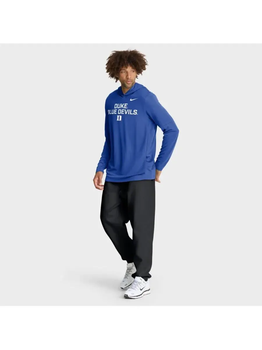 Nike Мужская толстовка с длинными рукавами Royal Duke Blue Devils 2025 Sideline Performance — изображение 3 из 5, королевский