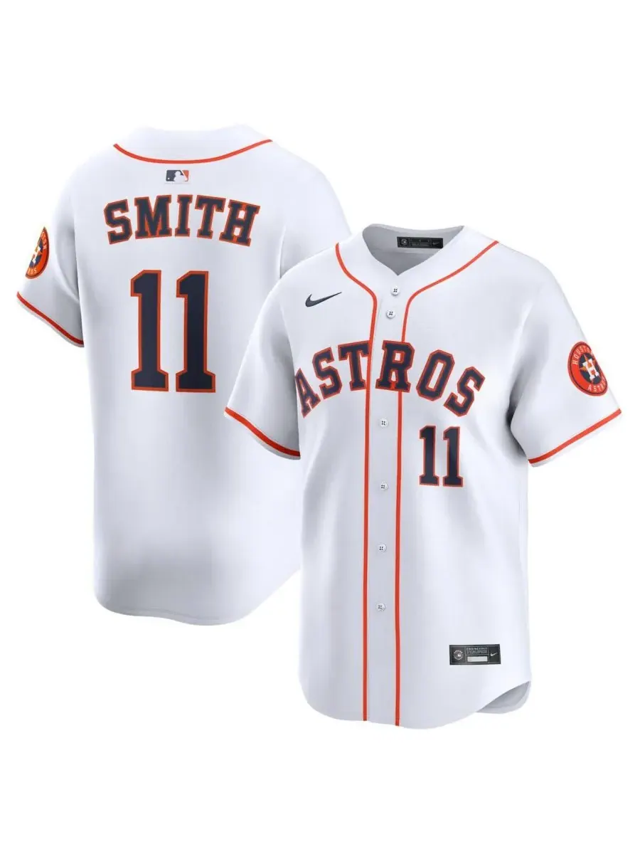 Nike Мужская белая домашняя футболка Cam Smith 11 команды Houston Astros, ограниченная серия — изображение 1 из 3, белый