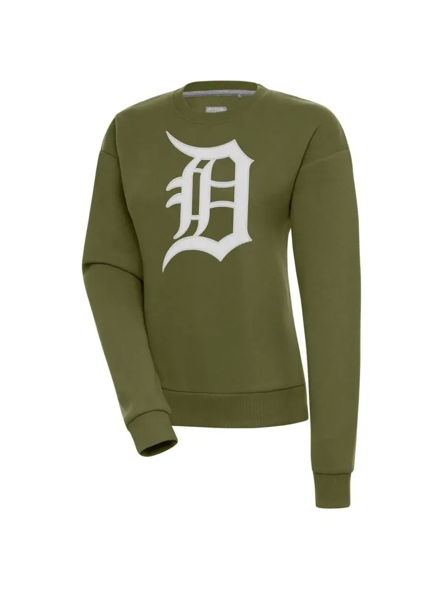 Женская толстовка оливкового цвета с символикой команды Detroit Tigers Victory Antigua — изображение 1 из 1, оливковый