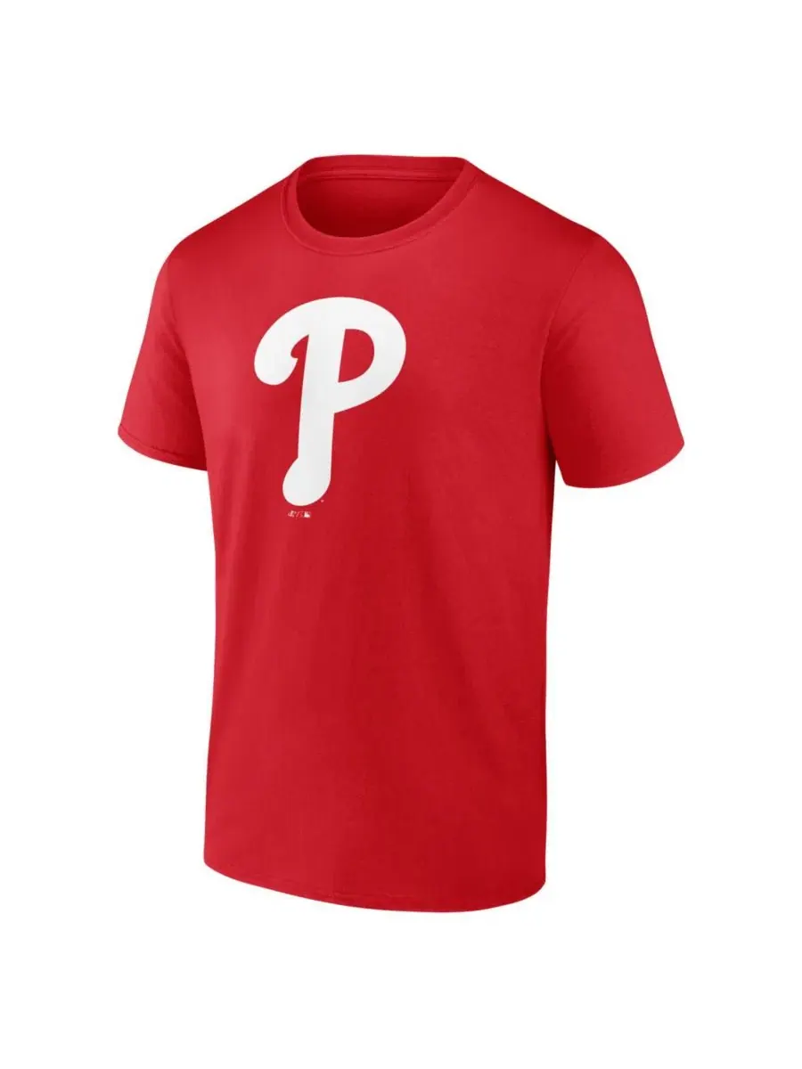 Мужская красная футболка с логотипом команды Philadelphia Phillies Logo Athletic — изображение 2 из 3, красный