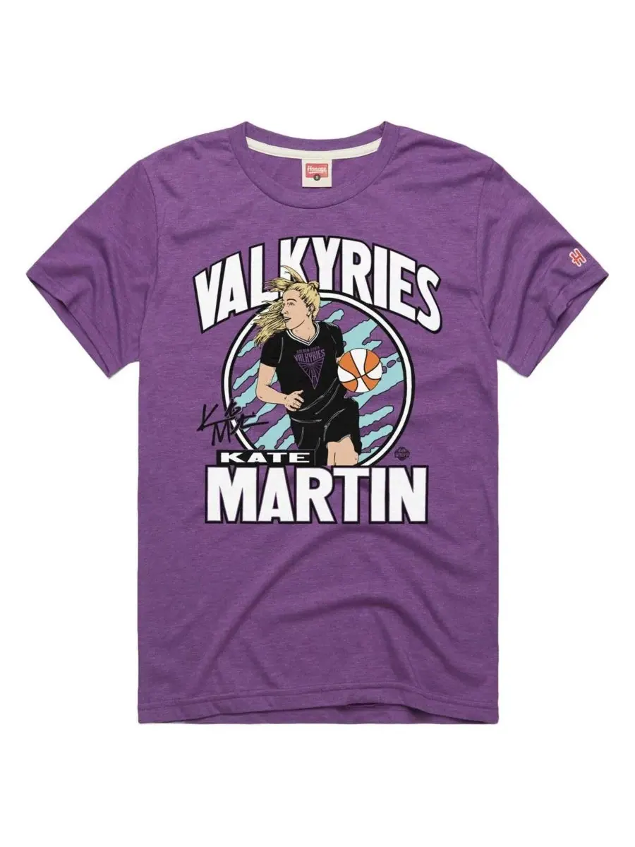 Homage Мужская и женская футболка Kate Martin Violet Golden State Valkyries Signature — изображение 2 из 3, фиолетовый