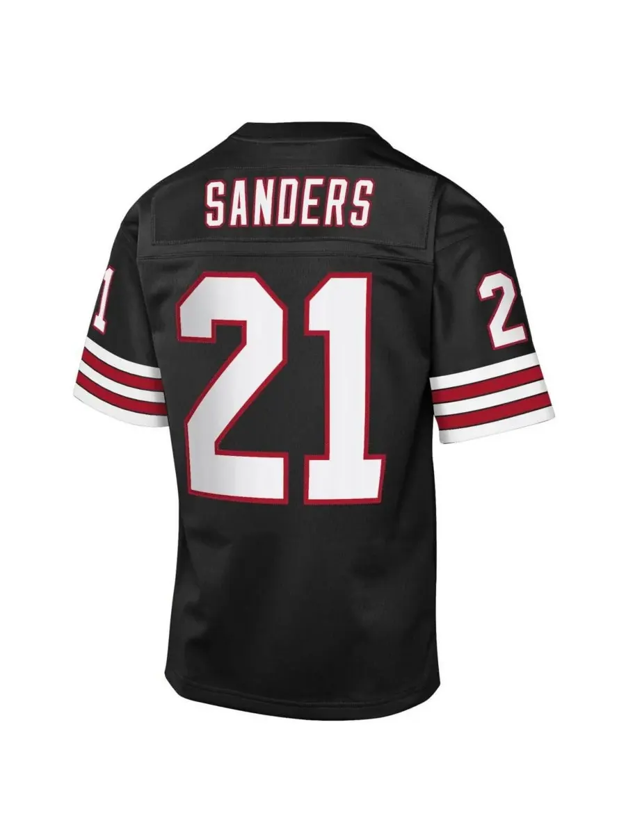 Mitchell & Ness Детская футболка Big Boys and Girls Deion Sanders Black Atlanta Falcons 1992 — изображение 3 из 3, черный