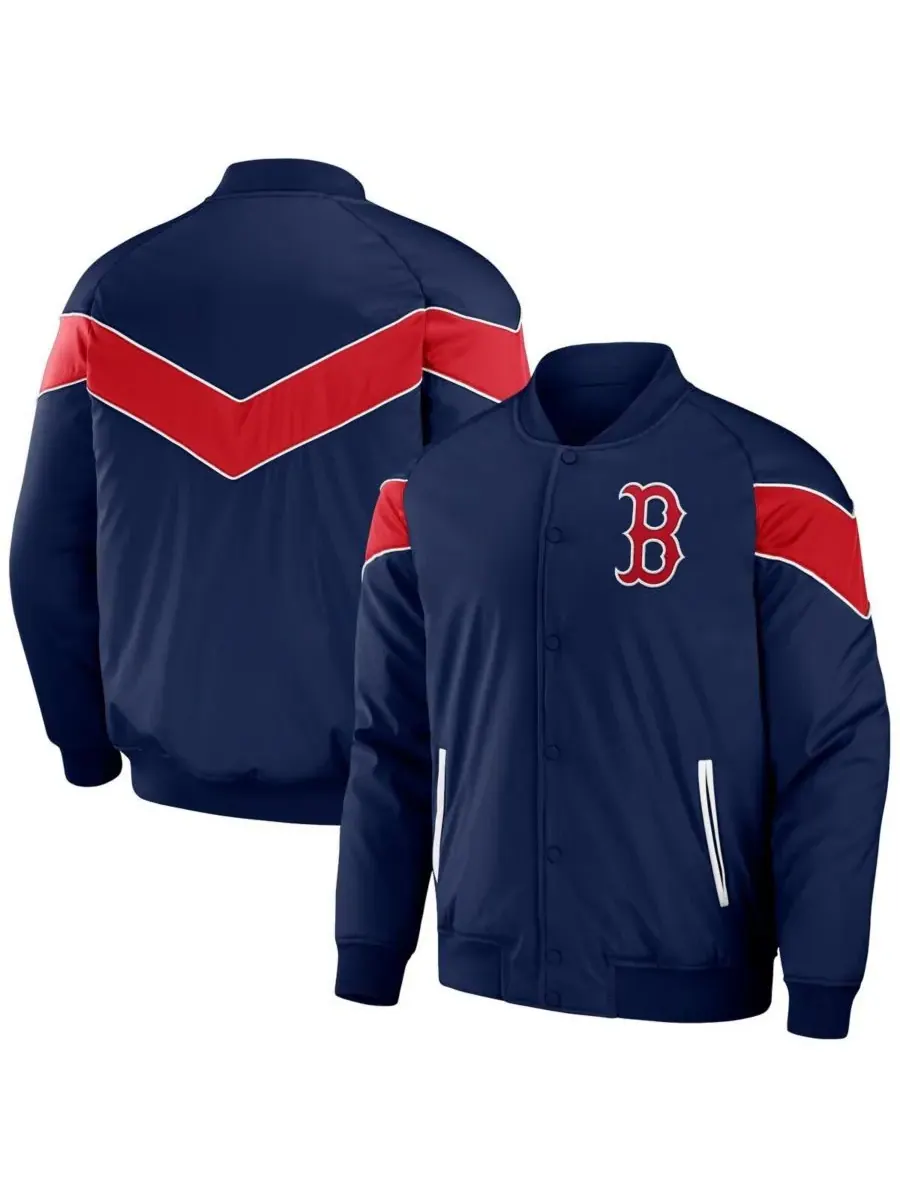 Fanatics Мужская куртка Darius Rucker Collection от Navy Boston Red Sox Baseball Raglan Full-Snap — изображение 1 из 3