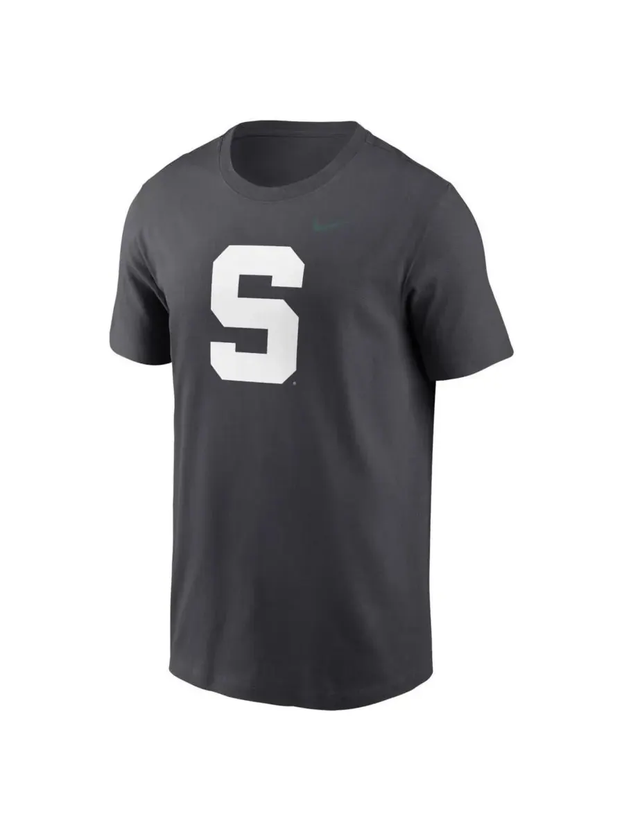 Nike Мужская футболка с альтернативным логотипом Michigan State Spartans Primetime — изображение 2 из 3, серый