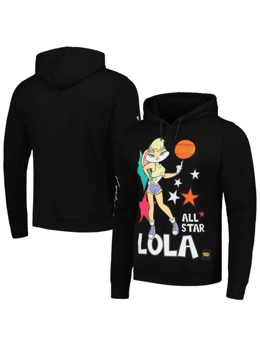 Freeze Max Мужская и женская черная толстовка с капюшоном Looney Tunes Lola All-Star — черный