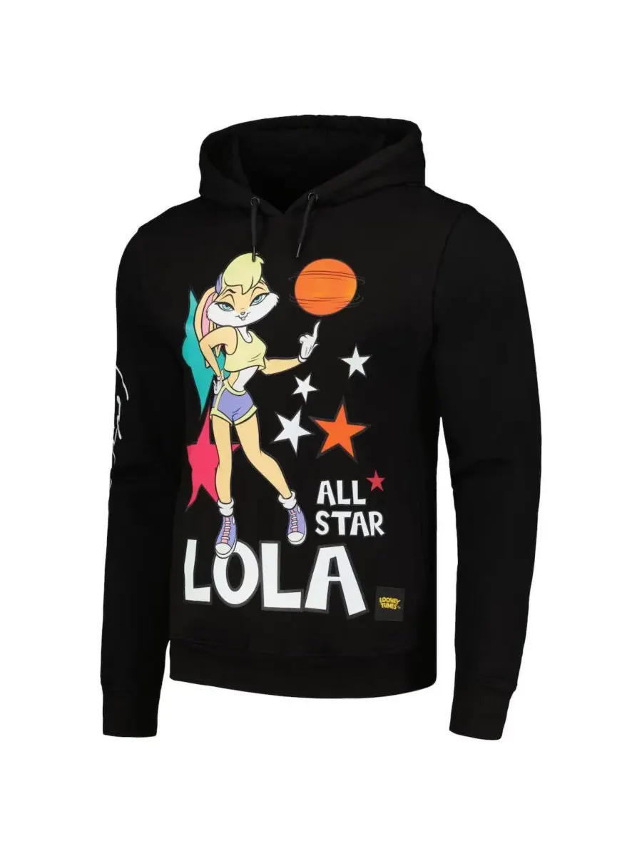 Freeze Max Мужская и женская черная толстовка с капюшоном Looney Tunes Lola All-Star — изображение 3 из 3, черный