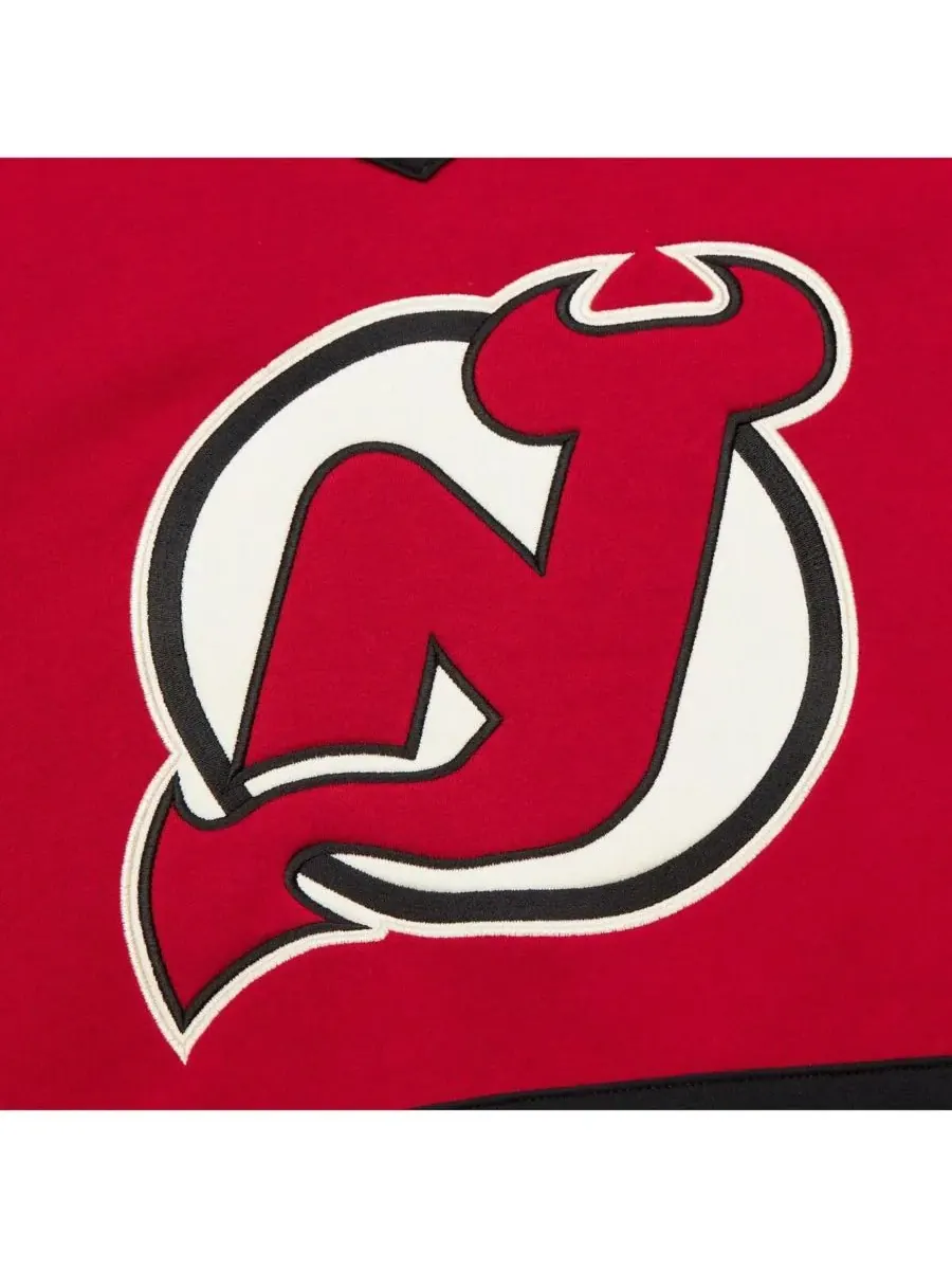 Mitchell & Ness Женская красная толстовка New Jersey Devils Heritage на шнуровке — изображение 2 из 5, красный