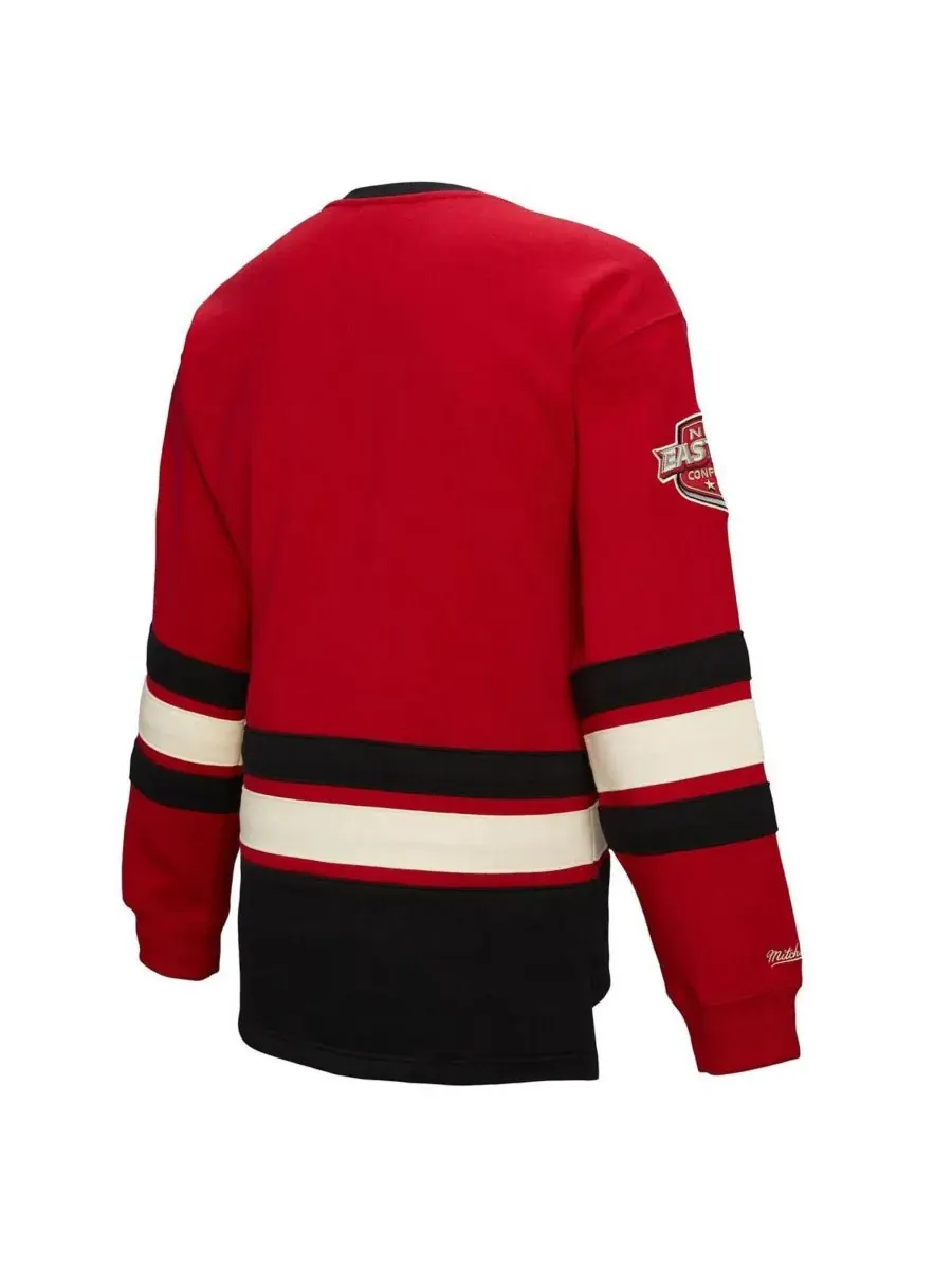 Mitchell & Ness Женская красная толстовка New Jersey Devils Heritage на шнуровке — изображение 3 из 5, красный