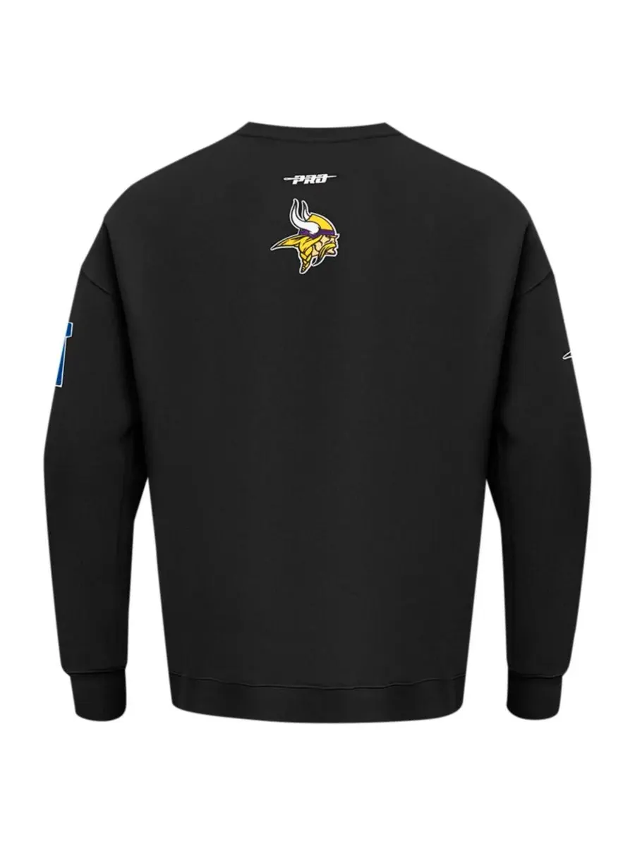 Pro Standard Мужская черная толстовка Minnesota Vikings Turn It Up с откидными плечами — изображение 2 из 5, черный