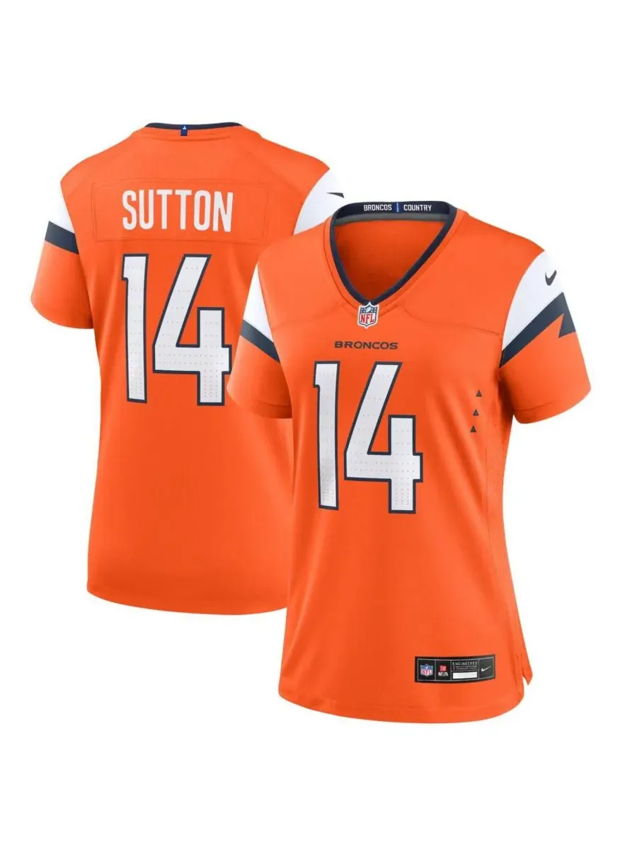 Nike Женская игровая футболка Кортленд Саттон оранжевого цвета из коллекции Denver Broncos Mile — изображение 1 из 3