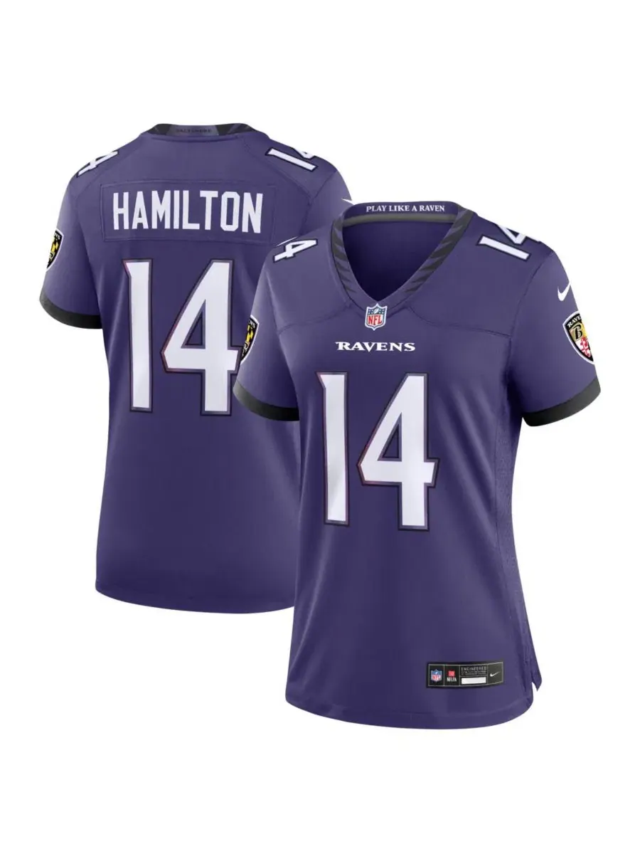 Домашняя футболка Nike Baltimore Ravens Team Game, Kyle Hamilton — изображение 1 из 3, фиолетовый