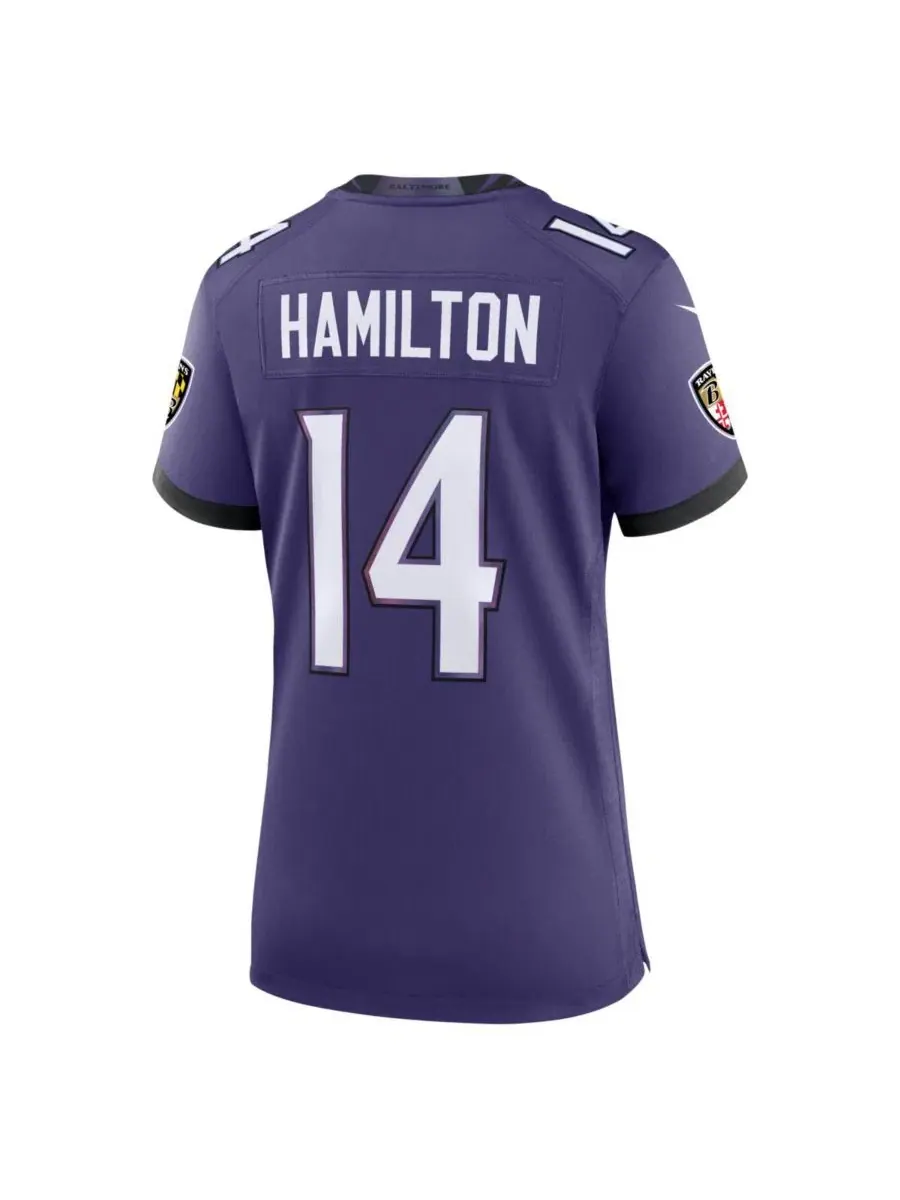 Домашняя футболка Nike Baltimore Ravens Team Game, Kyle Hamilton — изображение 3 из 3, фиолетовый