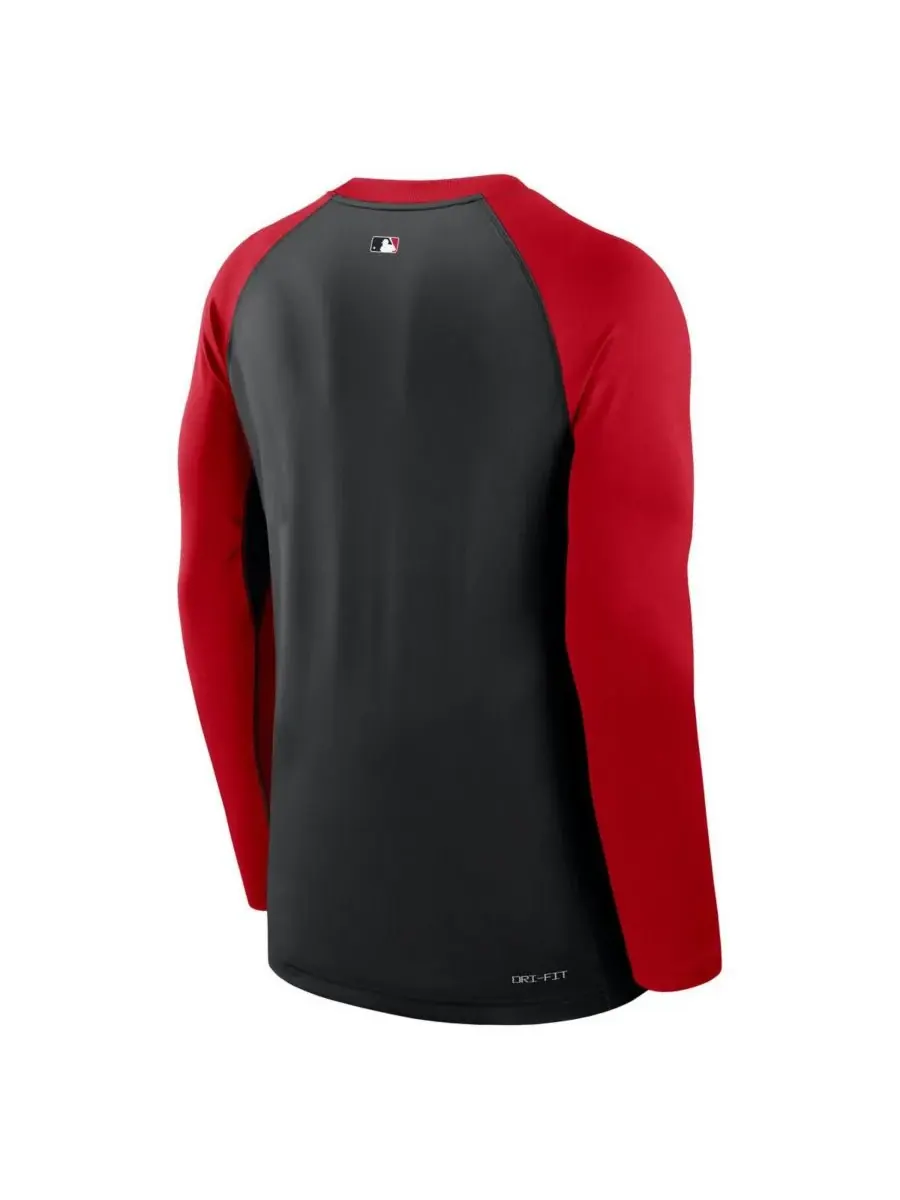 Nike Мужская футболка с длинным рукавом реглан Cincinnati Reds Authentic Collection Game Time — изображение 2 из 3