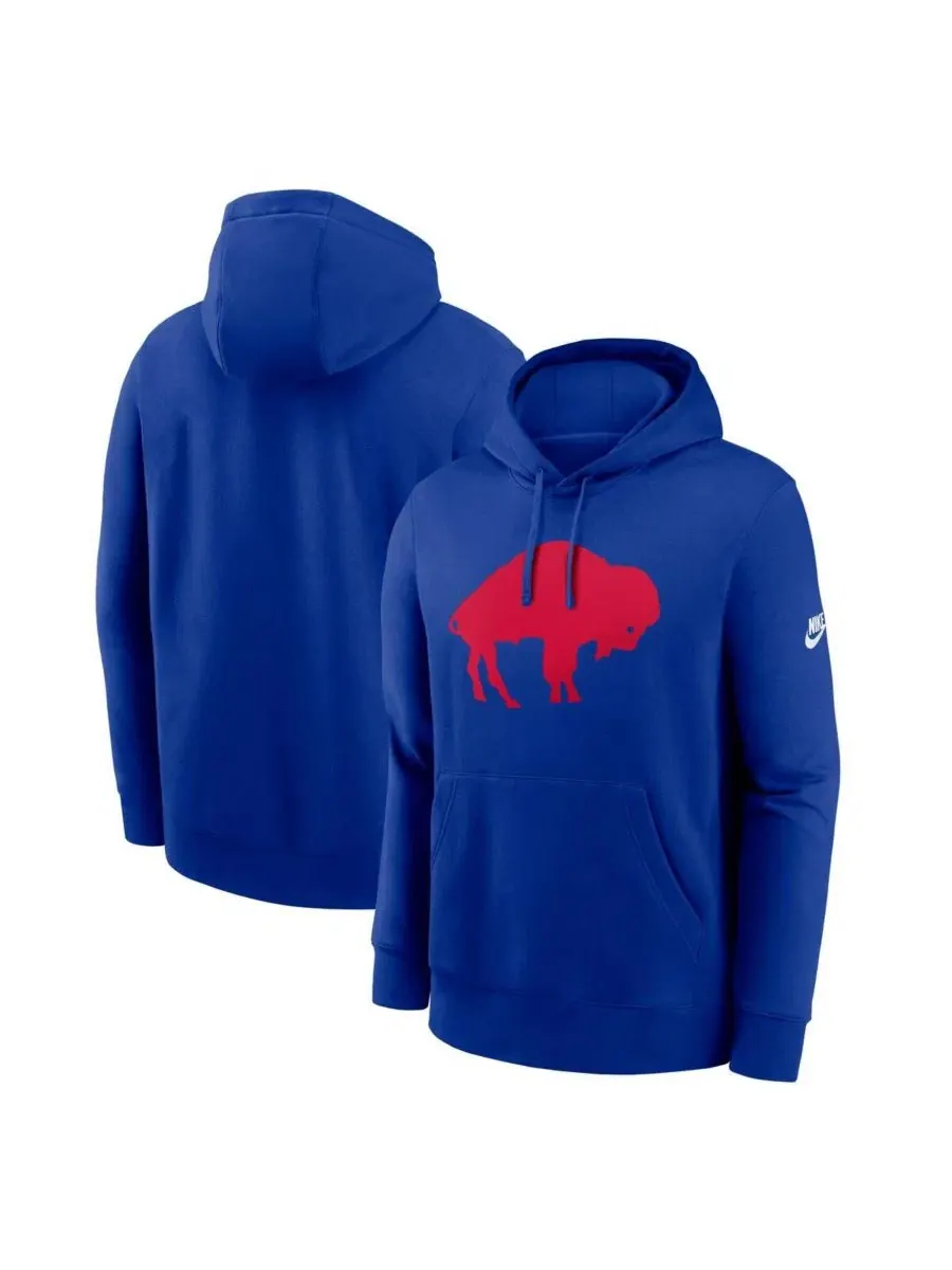 Толстовка на пуговицах с капюшоном Nike Club Fleece Pullover Hoodie — изображение 1 из 3, королевский