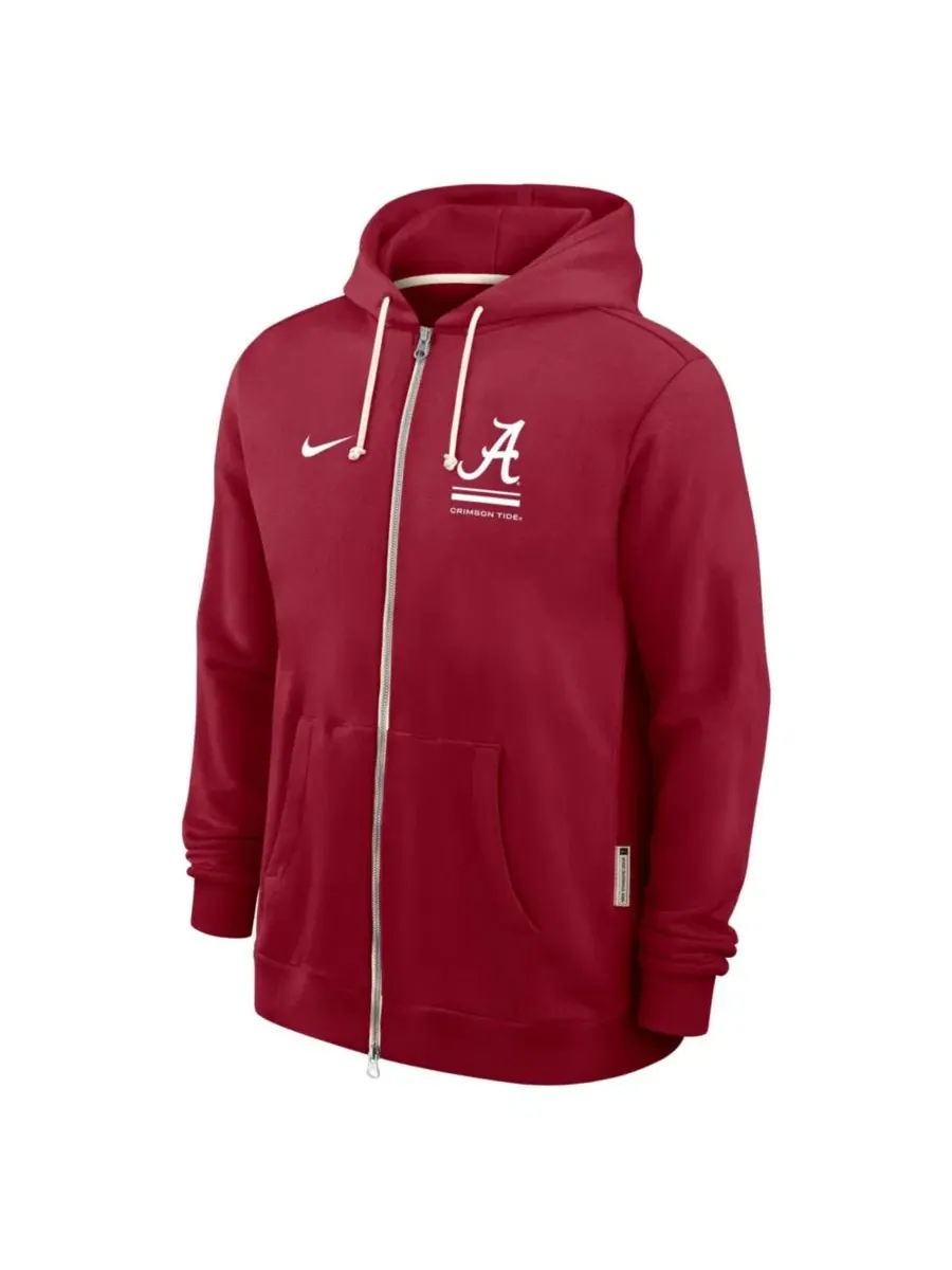 Худи с полной застежкой-молнией Dri-FIT Alabama Crimson Tide 2026 Sideline Standard Issue Nike — изображение 3 из 4, красный