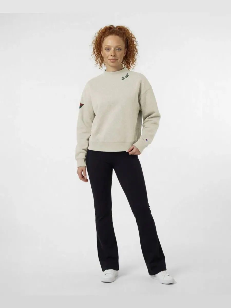 Свитшот с принтом Minnesota Wild Collar Script Triumph Fleece Champion — изображение 4 из 5, овсяный