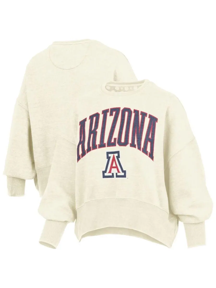 Свитшот оверсайз с флисовой подкладкой, с принтом Arizona Wildcats Pressbox — изображение 1 из 3, прозрачный