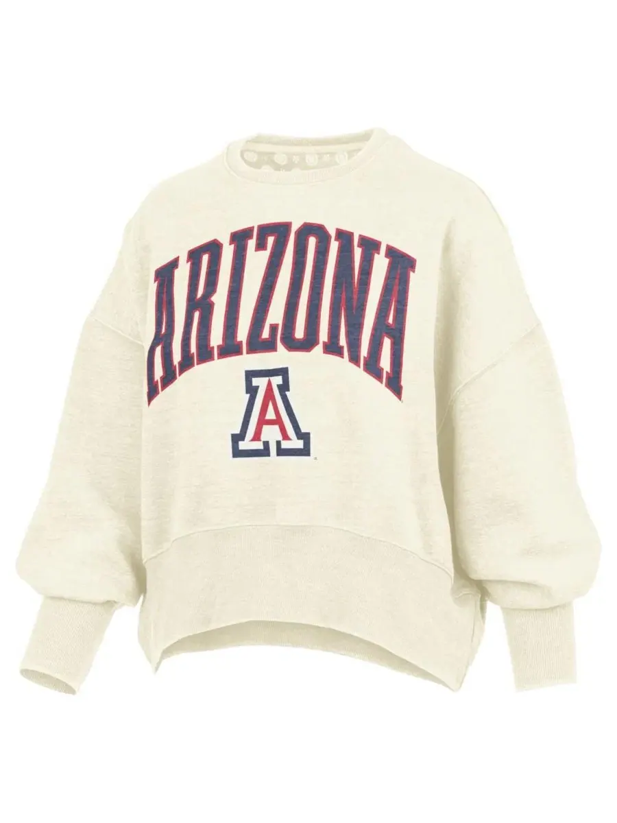 Свитшот оверсайз с флисовой подкладкой, с принтом Arizona Wildcats Pressbox — изображение 3 из 3, прозрачный