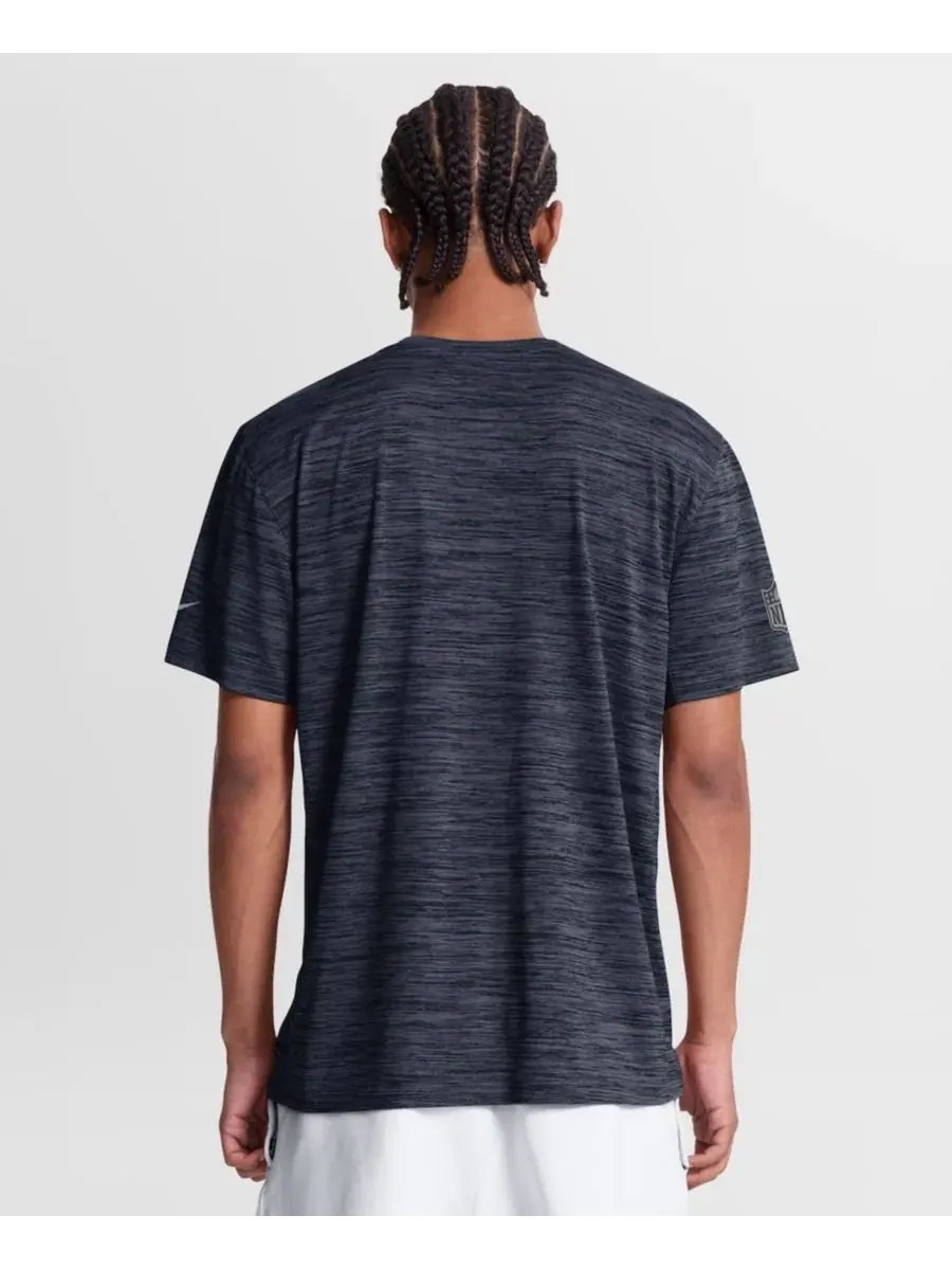 Футболка Dri-FIT Velocity с кросс-дизайном Chicago Bears Sideline Nike — изображение 2 из 3, темно-синий