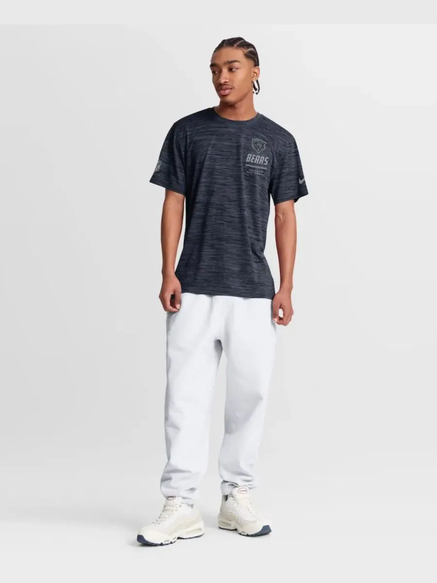 Футболка Dri-FIT Velocity с кросс-дизайном Chicago Bears Sideline Nike — изображение 3 из 3, темно-синий