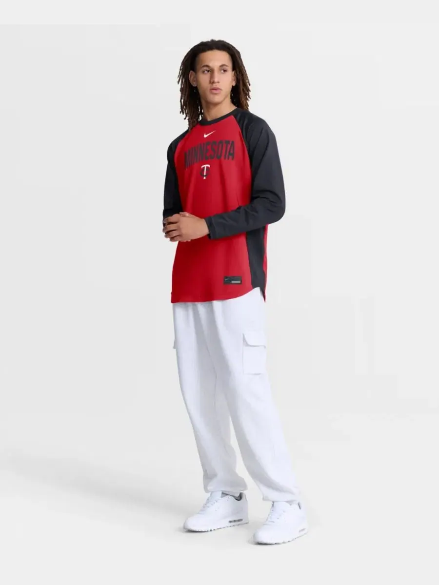 Свитшот с реглан-рукавами Dri-FIT Minnesota Twins Nike — изображение 5 из 5, красный