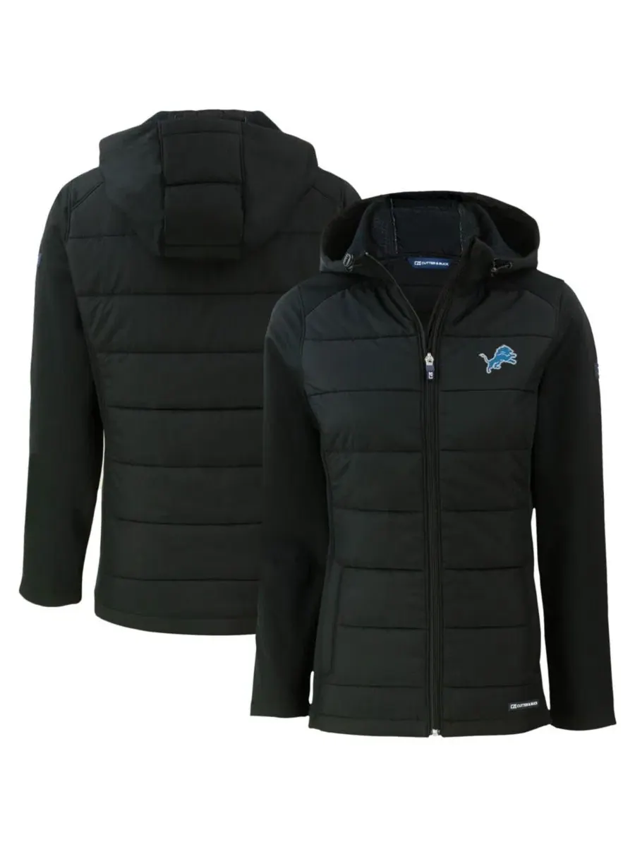 Женская куртка с капюшоном Detroit Lions Evoke PrimaLoft Hybrid Eco Softshell Full-Zip Cutter & Buck — изображение 1 из 3