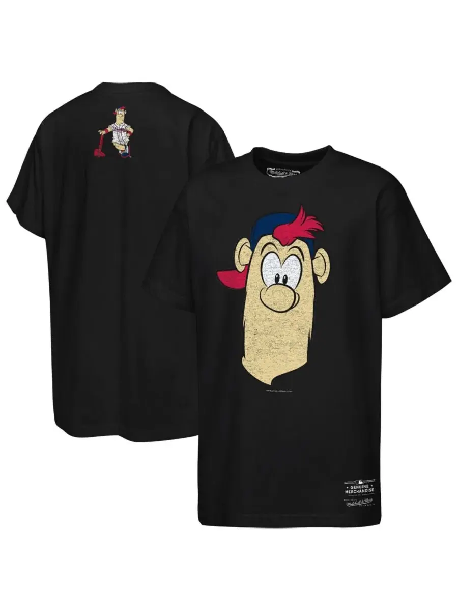 Футболка с принтом талисмана Mitchell & Ness — изображение 1 из 3, черный