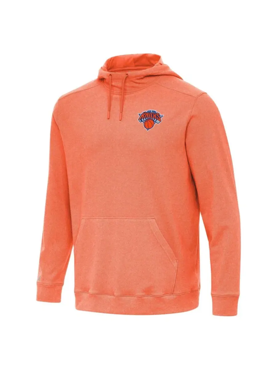 Мужская худи с капюшоном New York Knicks Cloud из флиса Antigua — изображение 1 из 1, оранжевый