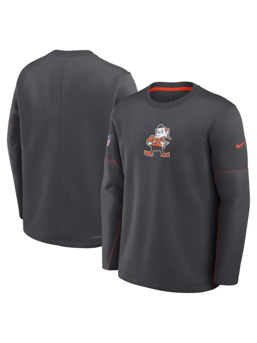 Толстовка Nike Therma-FIT с принтом — изображение 1 из 3, темно-серый оранжевый