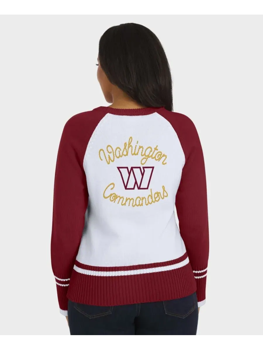 Свитшот реглан с принтом Washington Commanders WEAR by Erin Andrews — изображение 4 из 4, белый бордовый