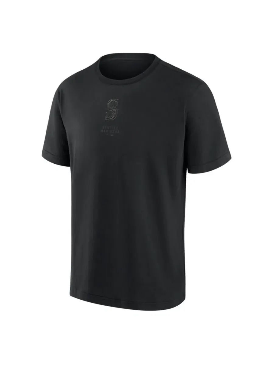Футболка мужская с принтом Seattle Mariners Black Out Fanatics — изображение 2 из 3, черный