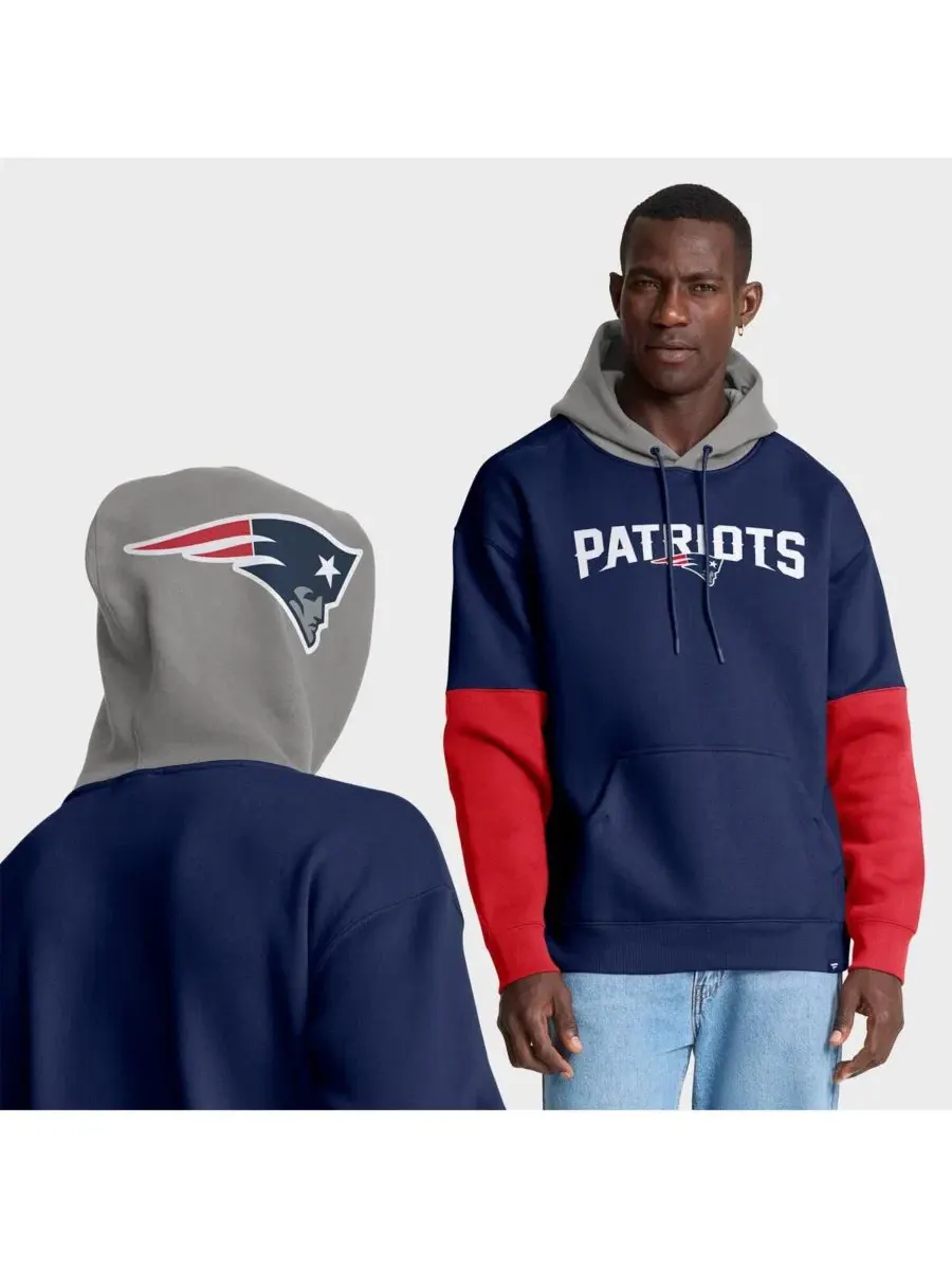 Толстовка-худи с капюшоном New England Patriots Helmet Fanatics — изображение 1 из 5, темно-синий