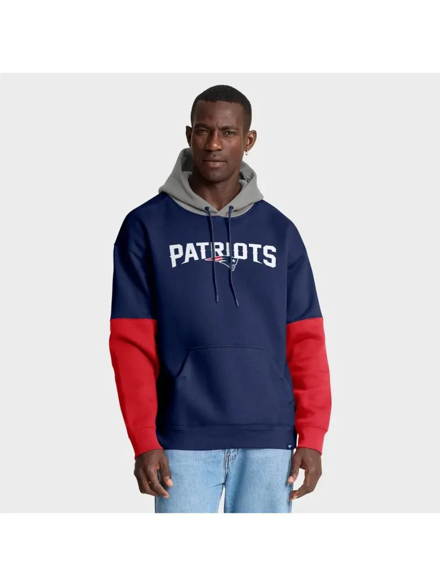 Толстовка-худи с капюшоном New England Patriots Helmet Fanatics — изображение 2 из 5, темно-синий