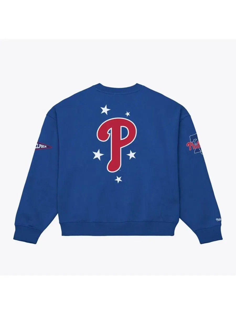 Легкий свитшот с принтом Mitchell & Ness — изображение 2 из 2, королевский
