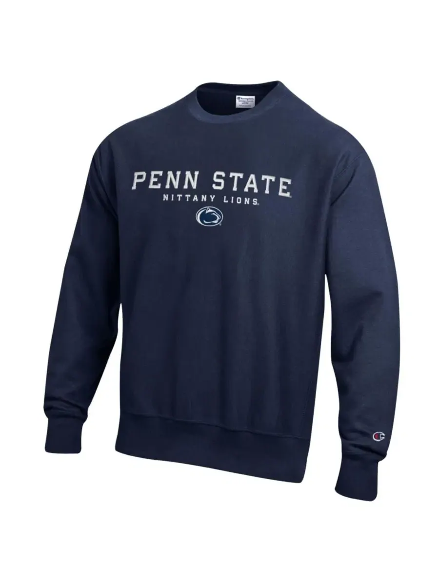 Свитшот с эмблемой Penn State Nittany Lions Relentless Reverse Weave Champion — изображение 2 из 3, темно-синий
